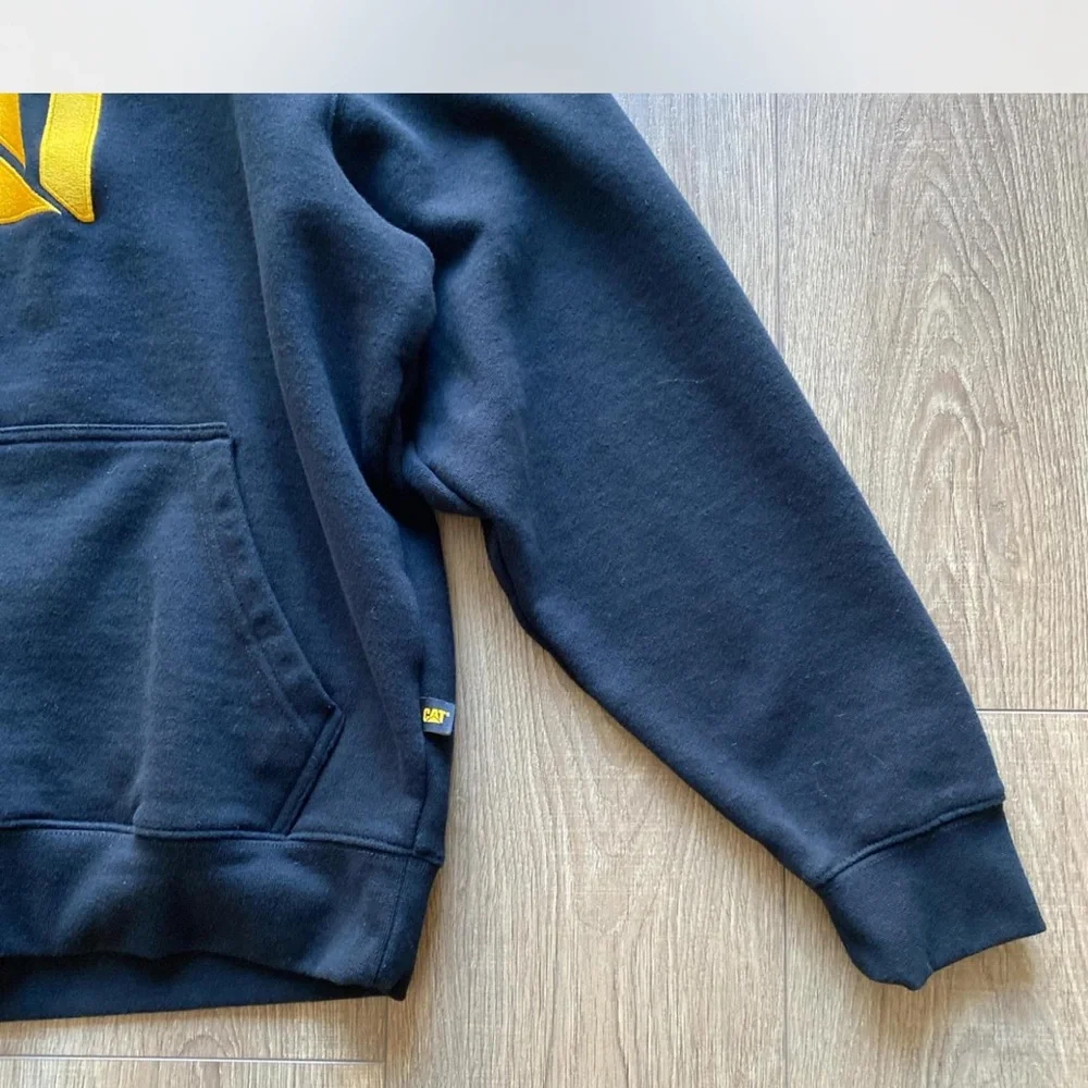 Caterpillar Black Hoodie for Cats with Gold Logo